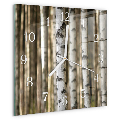 Square wall clock Birches