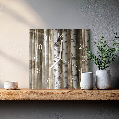 Square wall clock Birches