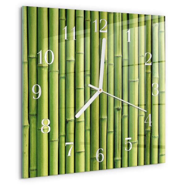 Square wall clock Bamboo