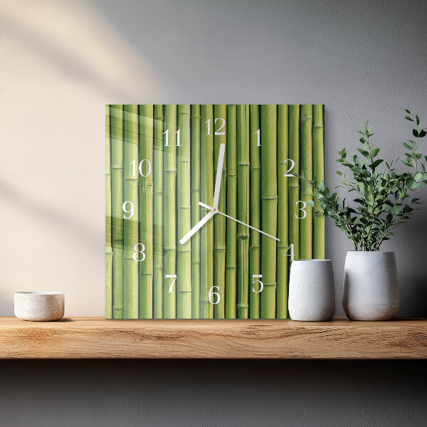 Square wall clock Bamboo