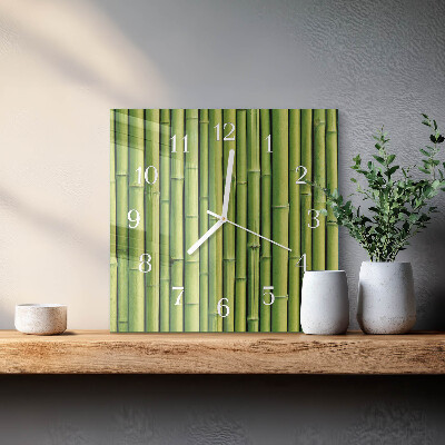 Square wall clock Bamboo