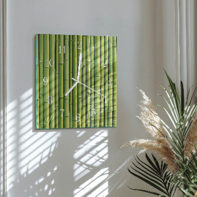 Square wall clock Bamboo