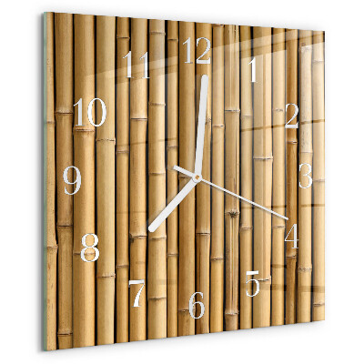 Square wall clock Bamboo
