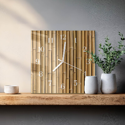 Square wall clock Bamboo