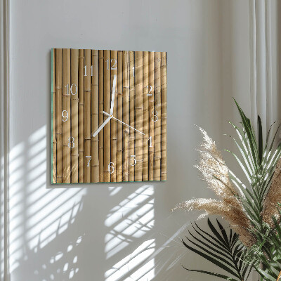 Square wall clock Bamboo