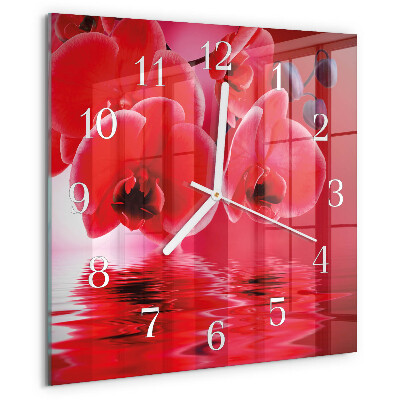 Square wall clock Orchid