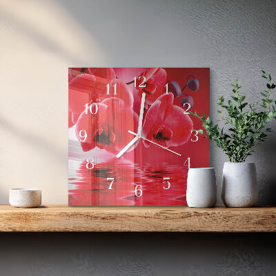Square wall clock Orchid