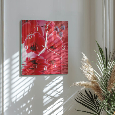 Square wall clock Orchid