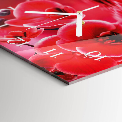 Square wall clock Orchid