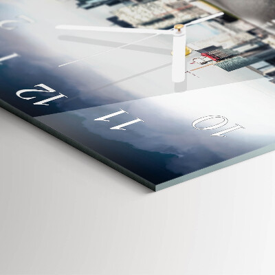 Square wall clock Road City