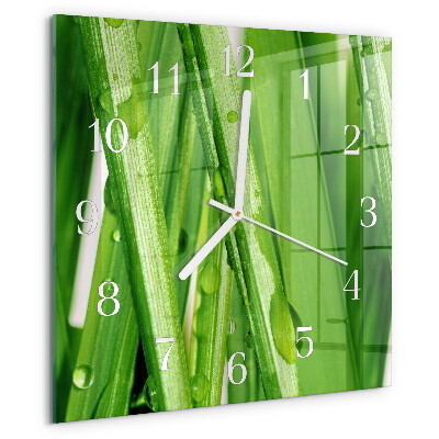 Square wall clock Grass