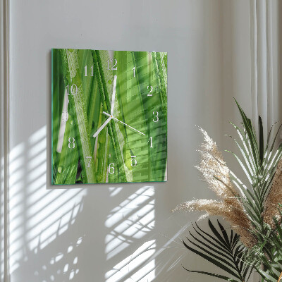 Square wall clock Grass