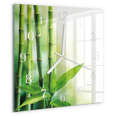 Square wall clock Bamboo
