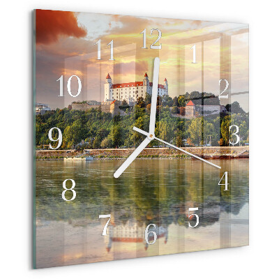 Square wall clock River Castle