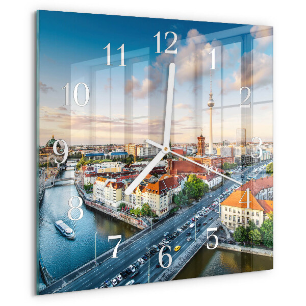 Square wall clock City River