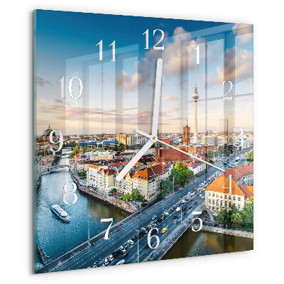 Square wall clock City River