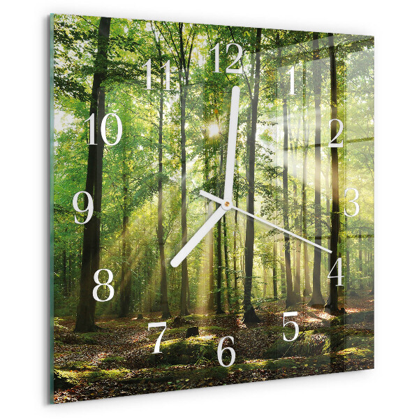 Square wall clock Forest Nature