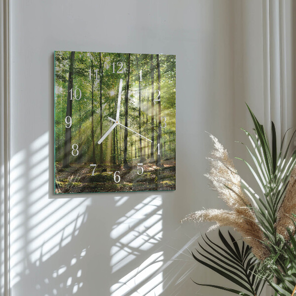Square wall clock Forest Nature