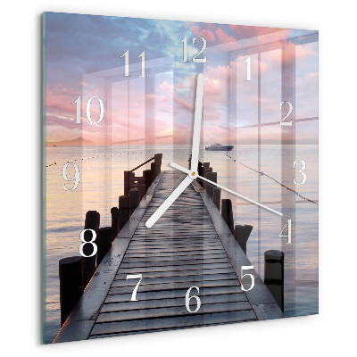 Square wall clock Bridge