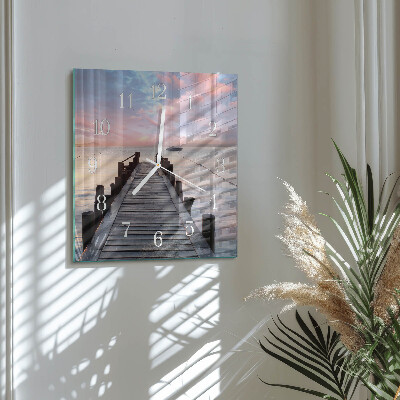 Square wall clock Bridge