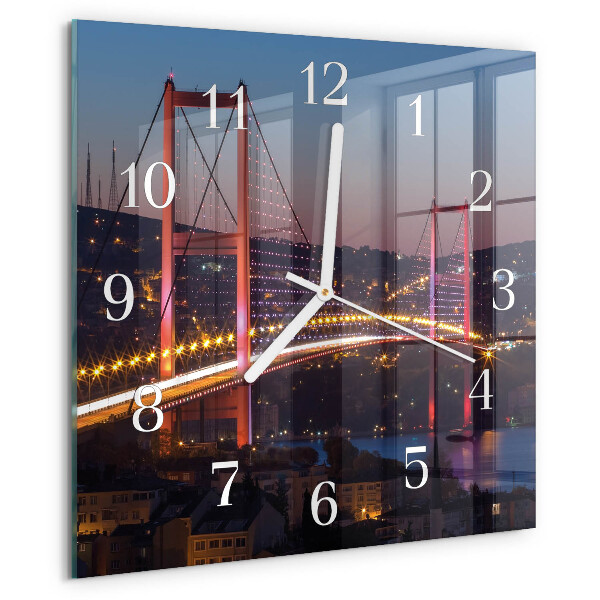 Square wall clock Bridge