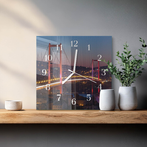 Square wall clock Bridge