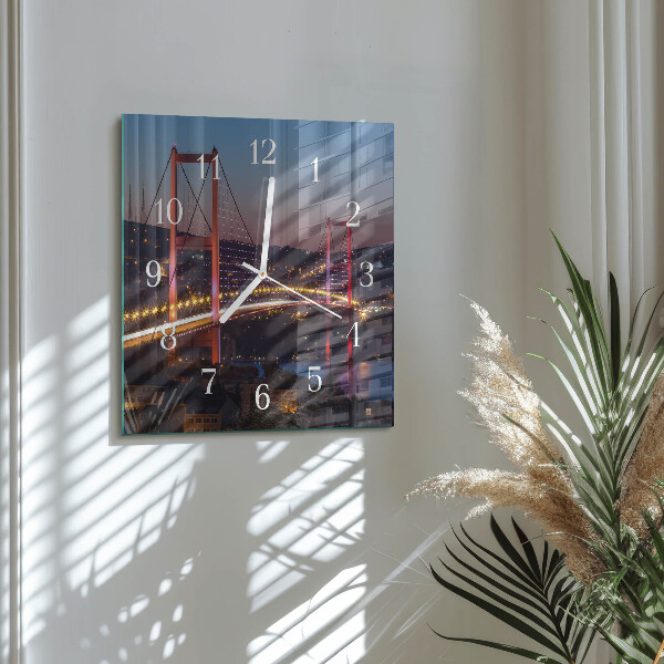 Square wall clock Bridge