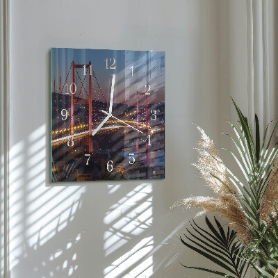 Square wall clock Bridge