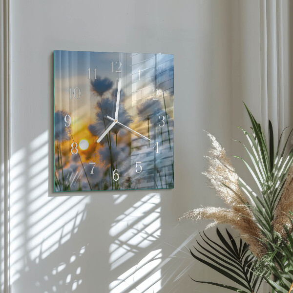Square wall clock Cotton