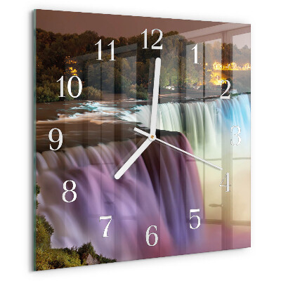 Square wall clock Waterfall