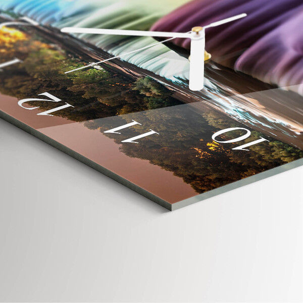 Square wall clock Waterfall