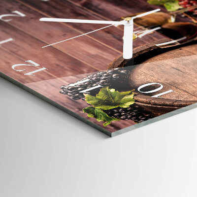 Square wall clock Grapes