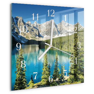 Square wall clock Mountains Nature