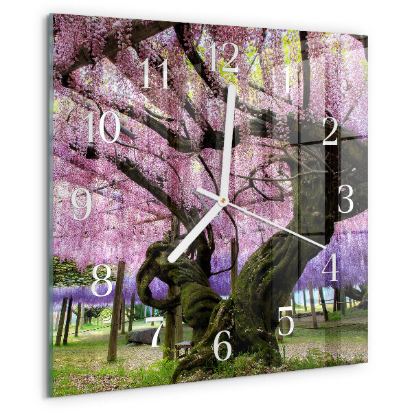 Square wall clock Trees