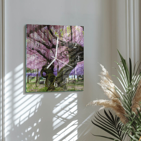 Square wall clock Trees