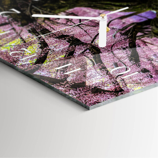 Square wall clock Trees