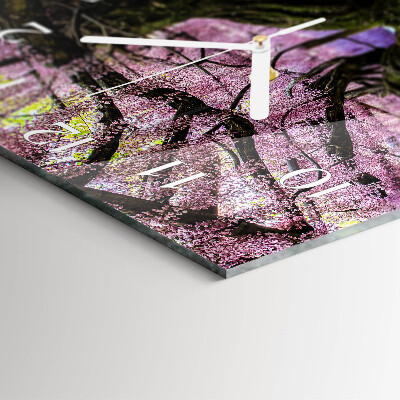 Square wall clock Trees