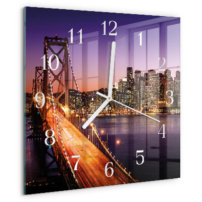Square wall clock City of Bridges