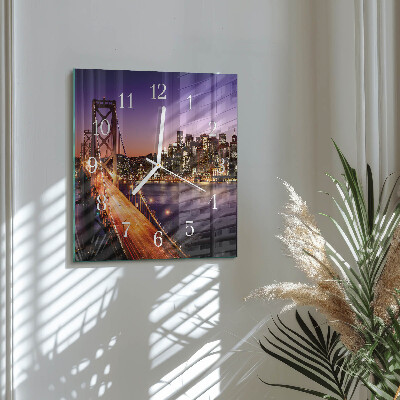 Square wall clock City of Bridges