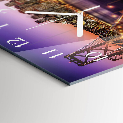 Square wall clock City of Bridges
