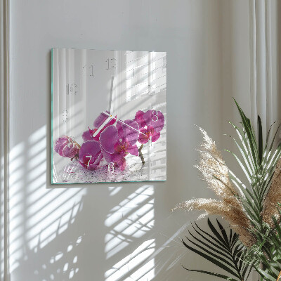 Square wall clock Orchid