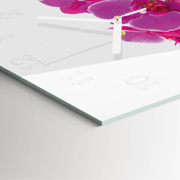 Square wall clock Orchid