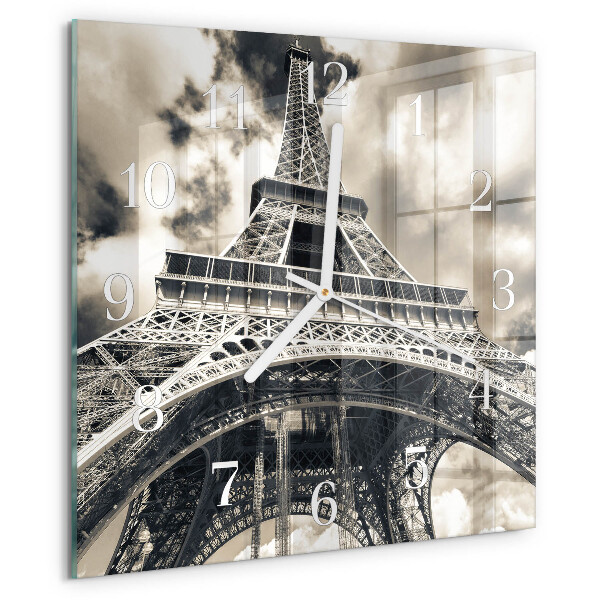 Square wall clock Eiffel Tower