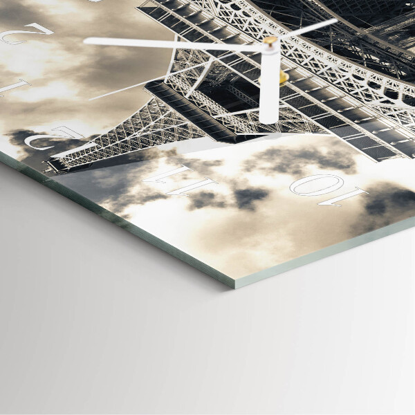 Square wall clock Eiffel Tower