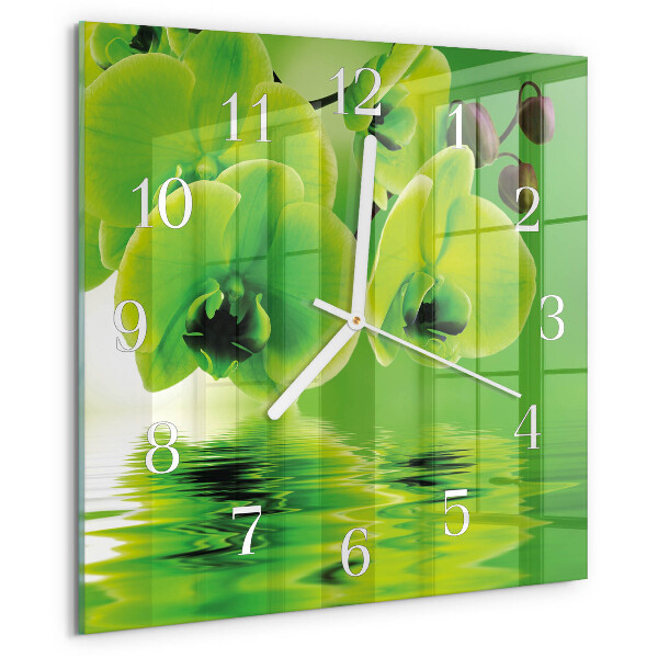 Square wall clock Orchid
