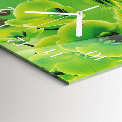 Square wall clock Orchid