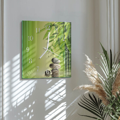 Square wall clock Stones