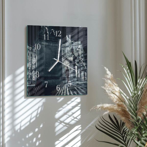 Square wall clock Hradčany