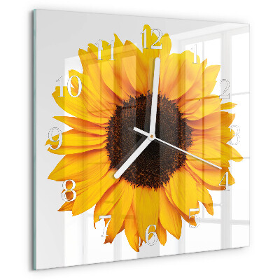 Square wall clock Sunflower