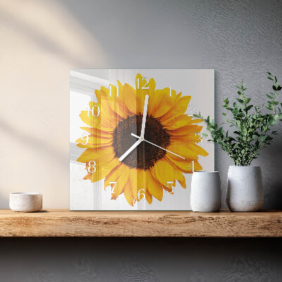 Square wall clock Sunflower